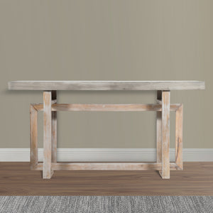 59 Inch Artisan Sideboard Console Table with Geometric Interlocked Base