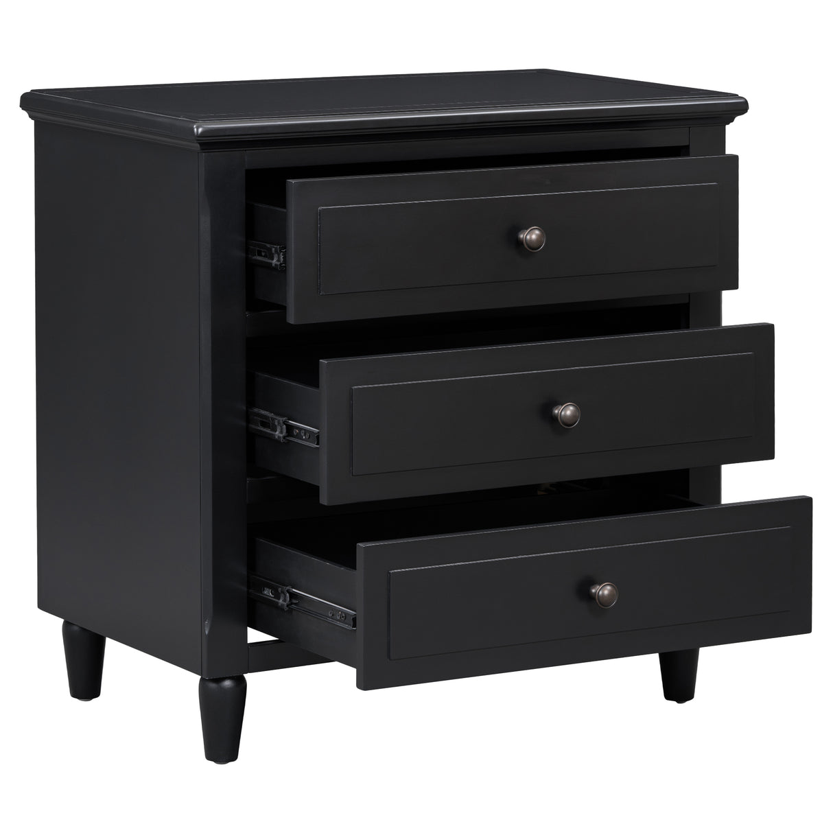 U Style 28" Painted Nightstand with 3 Drawers