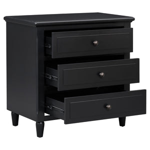 U Style 28" Painted Nightstand with 3 Drawers