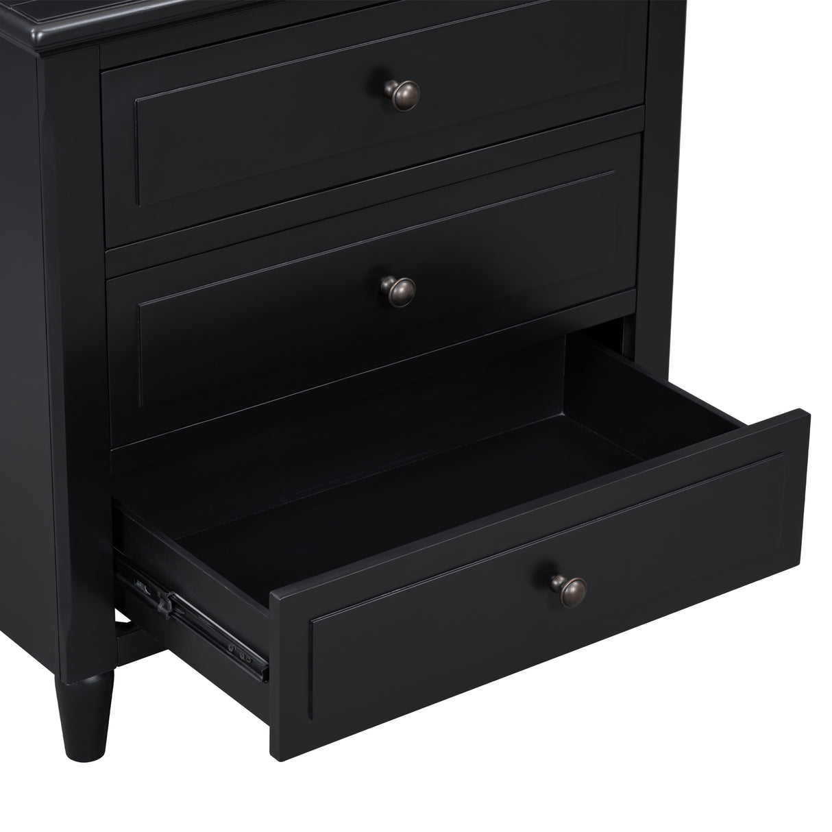 U Style 28" Painted Nightstand with 3 Drawers