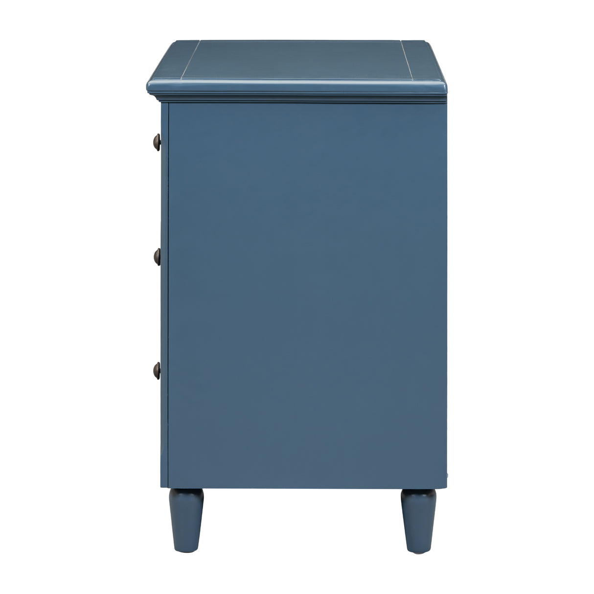 U_STYLE 28'' Pine Wood Nightstand with 3 Drawers