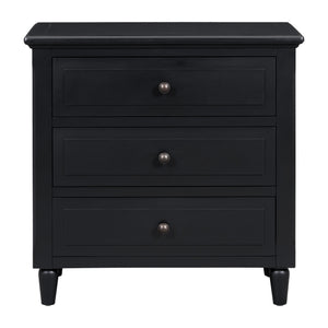 U Style 28" Painted Nightstand with 3 Drawers