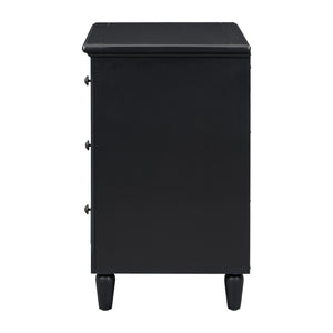 U Style 28" Painted Nightstand with 3 Drawers