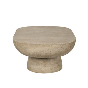 36x Oval Coffee Table, Cream Magnesium Oxide