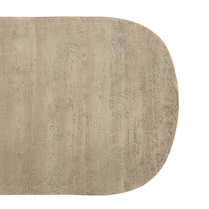 36x Oval Coffee Table, Cream Magnesium Oxide