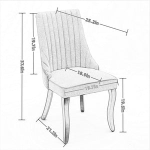 Rayon Cloth Flocking High Back Dining Chair