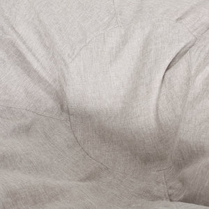 Maxi 5 Foot Two Color Fabric and Faux Leather Rounded Bean Bag