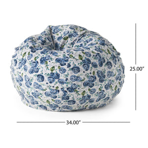Spring 3 Foot Rounded Bean Bag