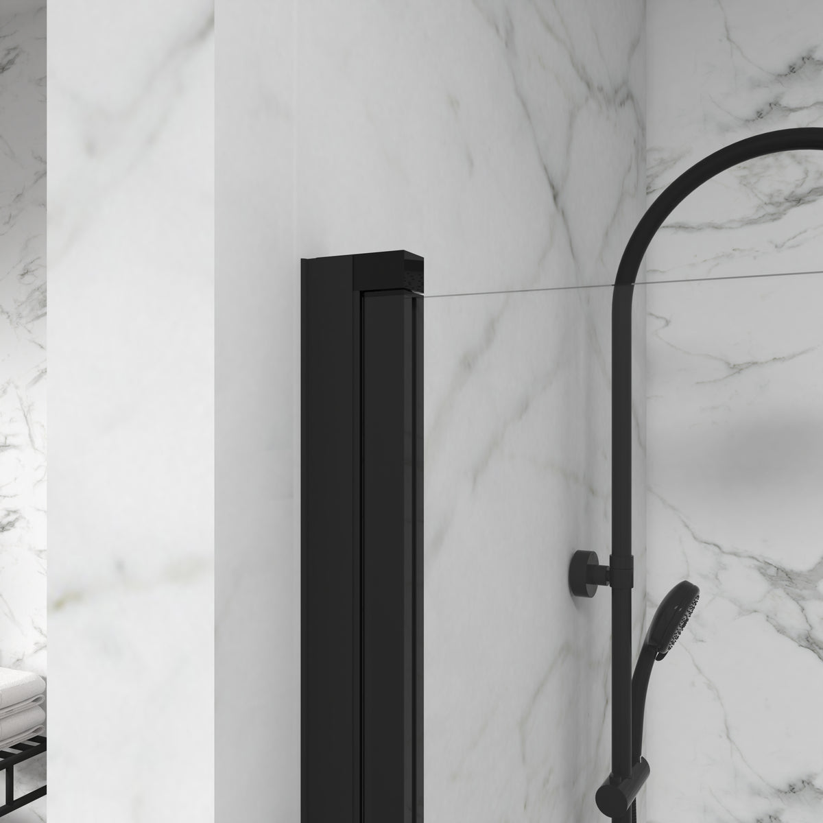 Goodyo Bathtub Screen Panel Shower Door 180° Pivot