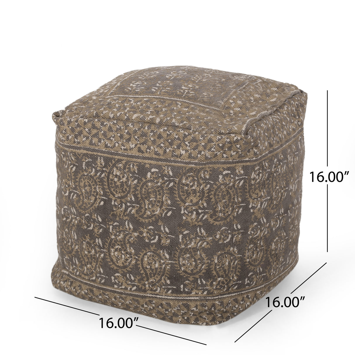 Ceasar Handcrafted Square Pouf