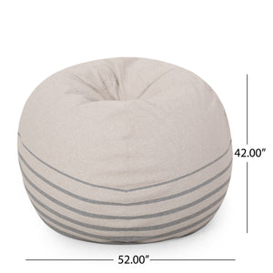 Bohemio 5 Foot Rounded Bean Bag, Striped