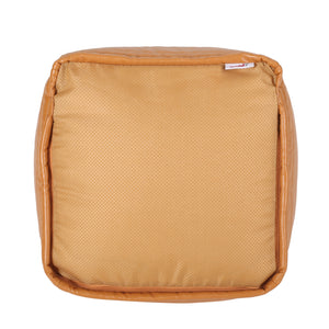 Candy Contemporary Faux Leather Square Pouf