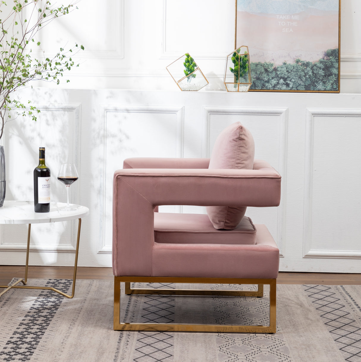 Lenola Contemporary Upholstered Accent Arm Chair