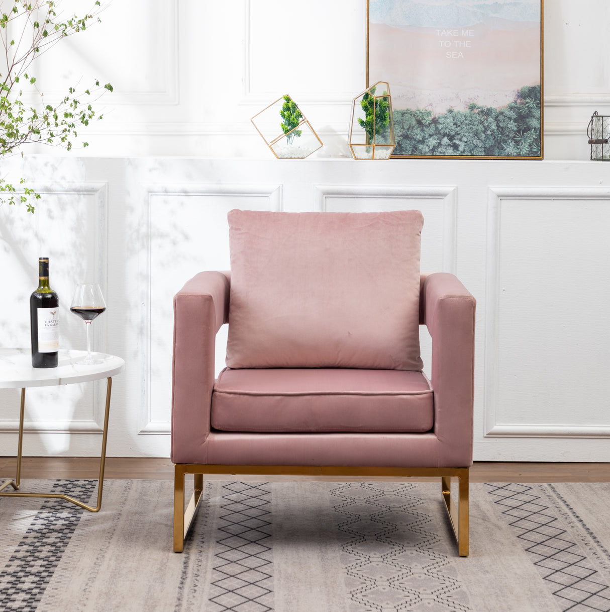 Lenola Contemporary Upholstered Accent Arm Chair