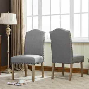 Mod Urban Style Solid Wood Nailhead Dining Chairs