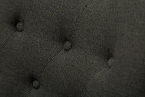 Charcoal Button Tufted Wingback Hostess Chairs Set of 2