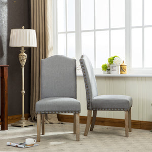 Mod Urban Style Solid Wood Nailhead Dining Chairs