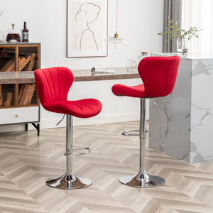 Ellston Upholstered Adjustable Swivel Barstools