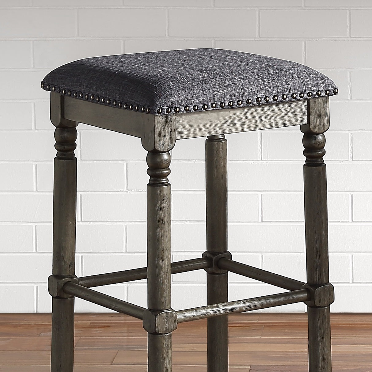Arnhem Wood Upholstered Bar Stools, Set of 2