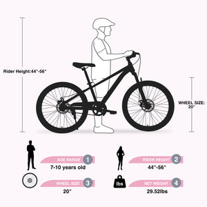 ZUKKA 20 Inch Mountain Bike for Ages 7-10