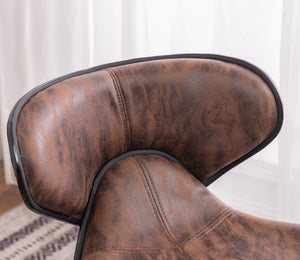 Masaccio Weathered Upholstery Airlift Adjustable Swivel Barstool