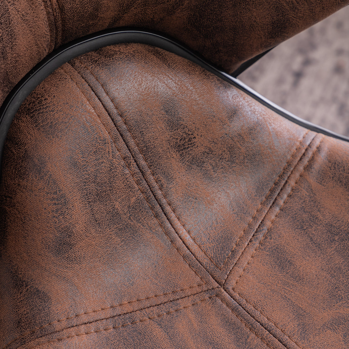Masaccio Weathered Upholstery Airlift Adjustable Swivel Barstool