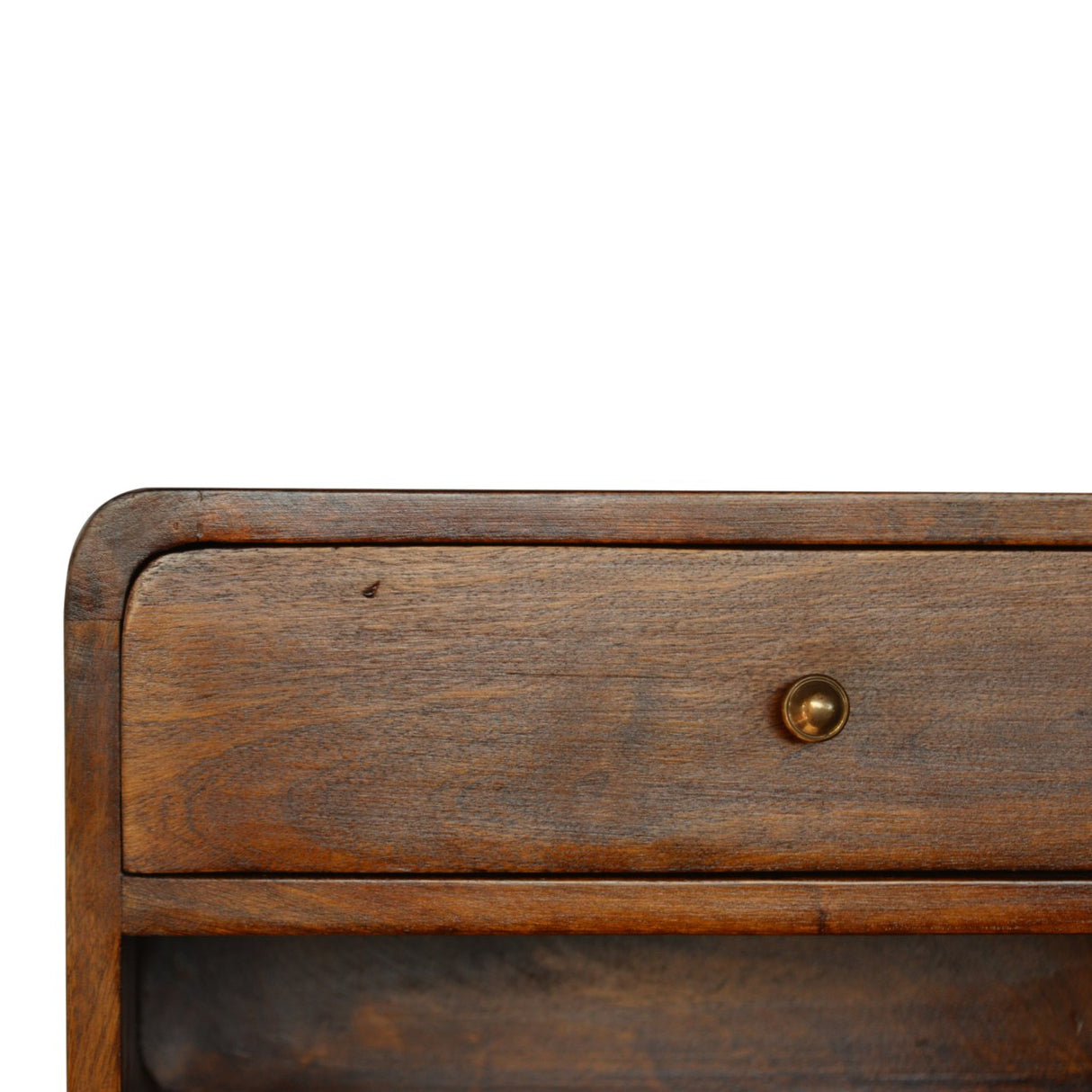Solid Wood Curve Floating Nightstand