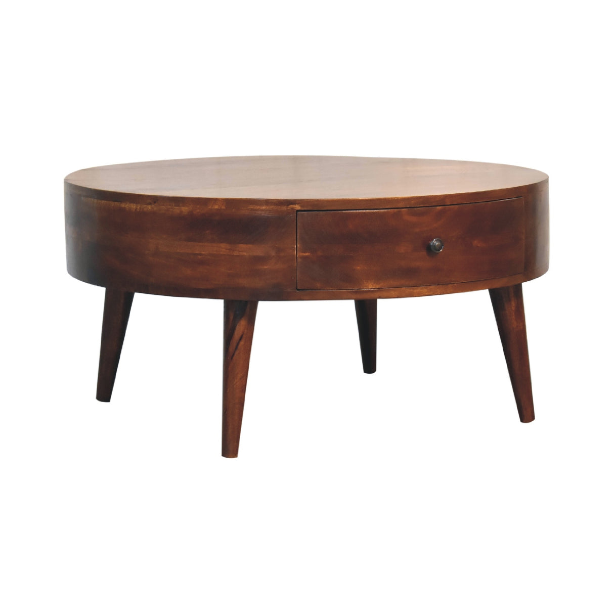 Solid Wood Odyssey Coffee Table, 2-Drawer, Nordic Legs