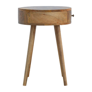 Nordic Circular Shaped Bedside, 1-Drawer