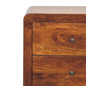 Naya Nightstand, 3-Drawers, Chestnut