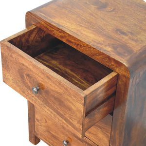 Naya Nightstand, 3-Drawers, Chestnut