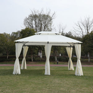 13x10 Outdoor Patio Gazebo Canopy Tent with Ventilated Double Roof