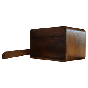 Solid Wood Curve Floating Nightstand