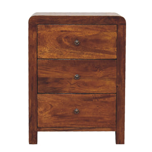 Naya Nightstand, 3-Drawers, Chestnut