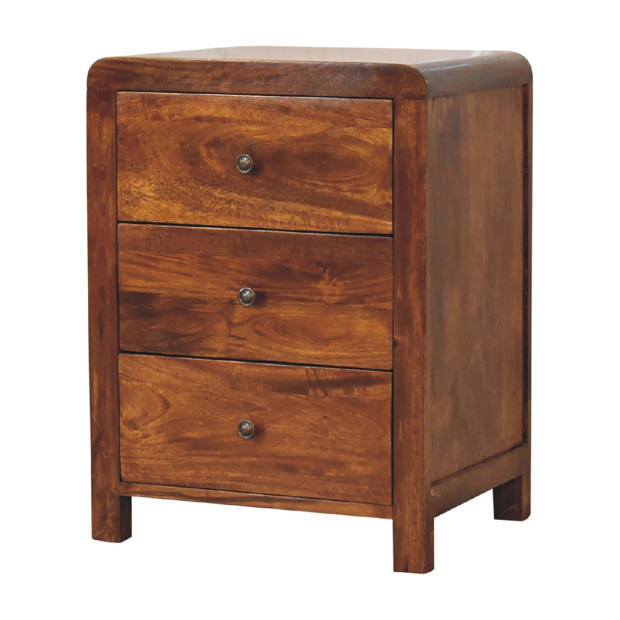 Naya Nightstand, 3-Drawers, Chestnut