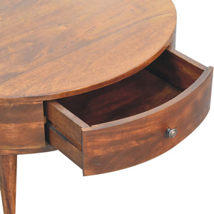 Solid Wood Odyssey Coffee Table, 2-Drawer, Nordic Legs