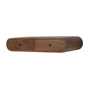 Solid Wood Floating London Console, 2-Drawers, Chestnut