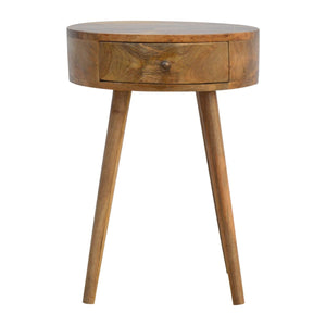 Nordic Circular Shaped Bedside, 1-Drawer