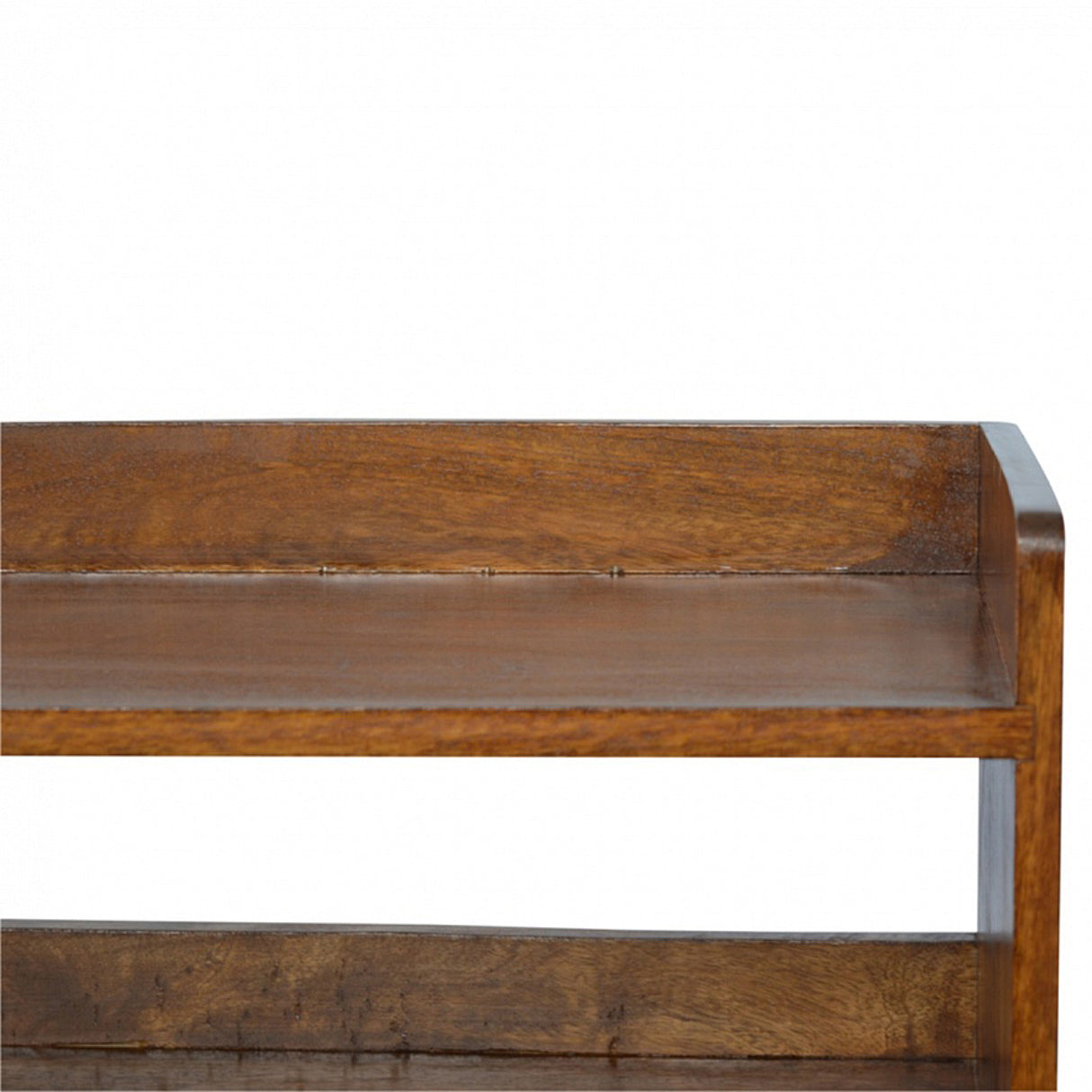 Solid Wood Nordic Storage Bench in Chestnut