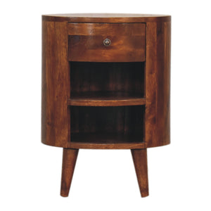 Solid Wood Cortez Nightstand - Chestnut Finish