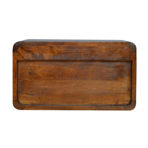 Solid Wood Curve Floating Nightstand