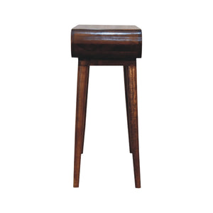 Solid Wood Amaya Nordic Style Console Table, Open Storage, Chestnut