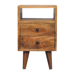 Solid Wood Mini Oak-ish Classic Nightstand
