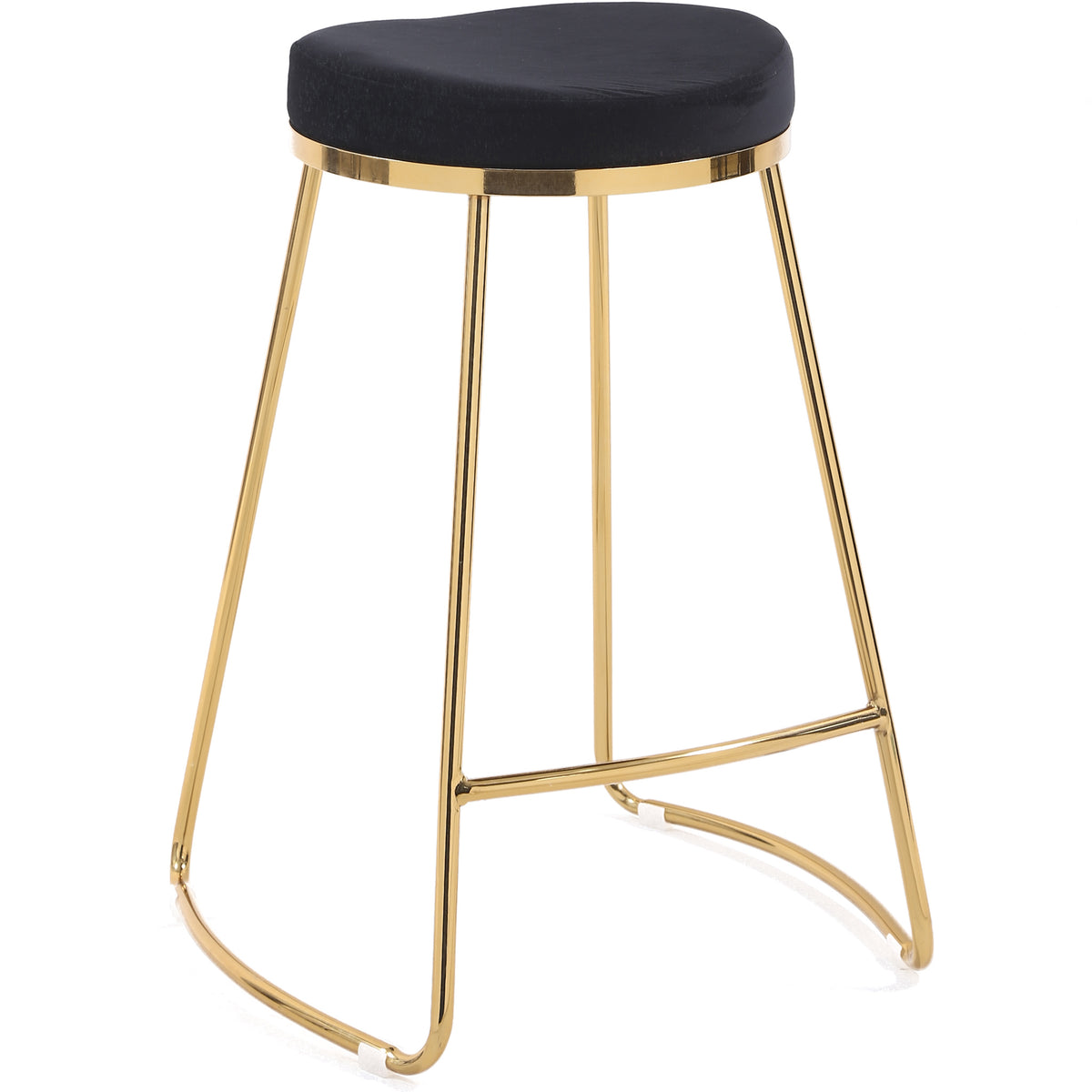 26" Mid-Century Modern Luxury Upholstered Stool with Velvet - Ashcroft