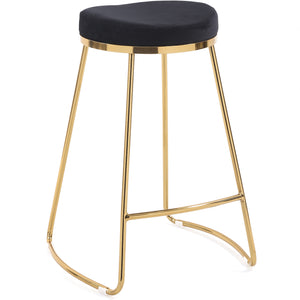 26" Mid-Century Modern Luxury Upholstered Stool with Velvet - Ashcroft