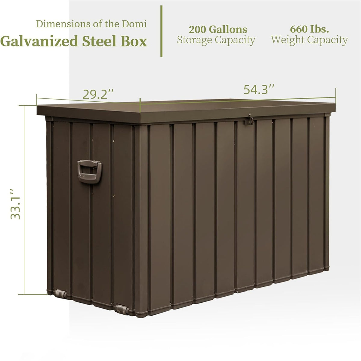 200 Gallon Outdoor Storage Deck Box - Dark Brown