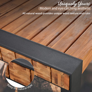 GO 3-Pieces Outdoor Dining Table With 2 Benches
