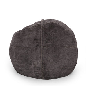 Lily Modern 5 Foot Faux Fur Cozy Bean Bag, Brown/Beige