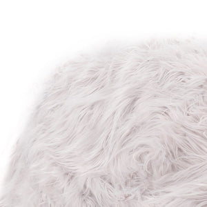 Mahin 5 Foot Rounded Faux Fur Bean Bag - Lavender