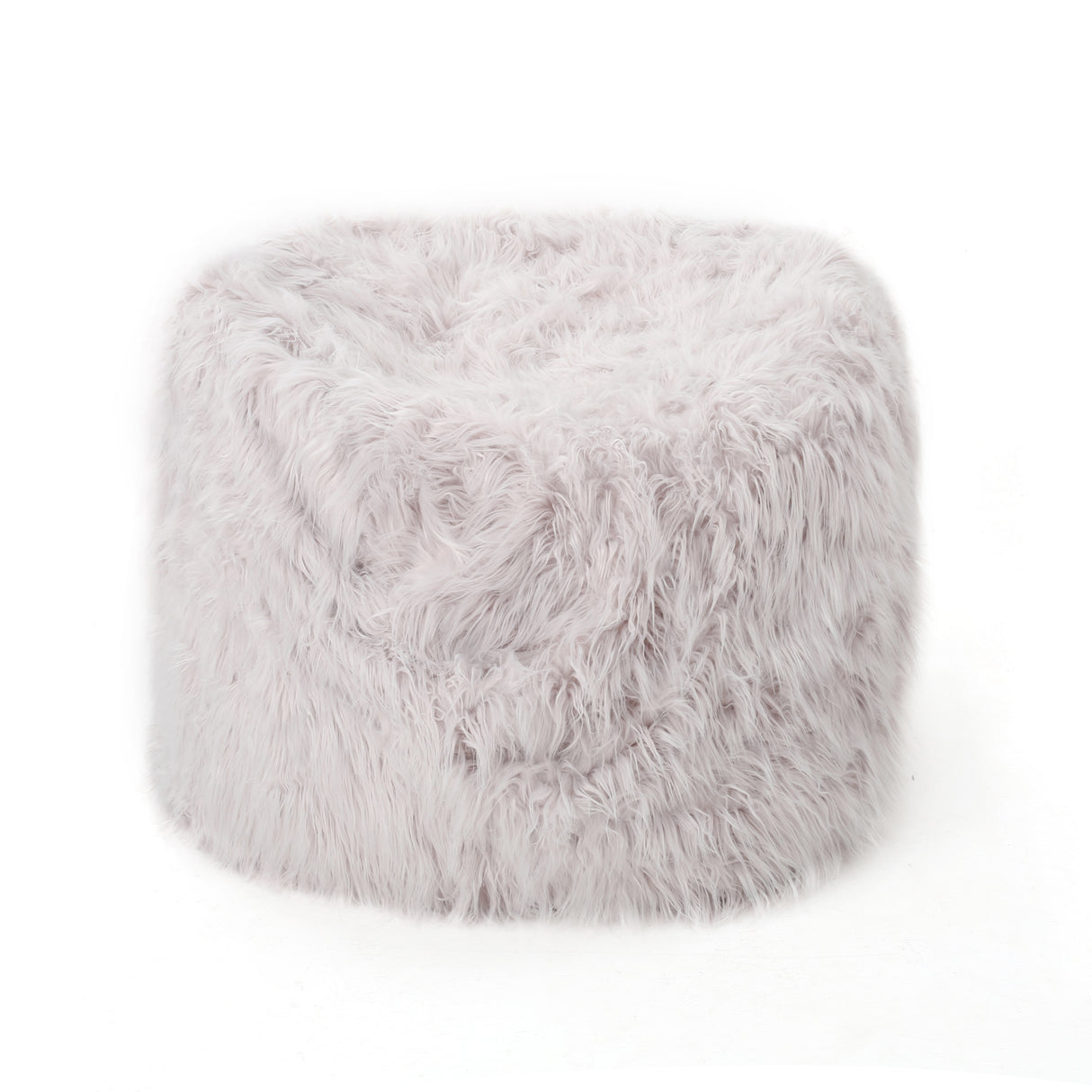 Mahin 5 Foot Rounded Faux Fur Bean Bag - Lavender